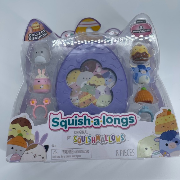 Squishmallows Squish-a-longs Mini Set with Purple Case - Picture 1 of 1